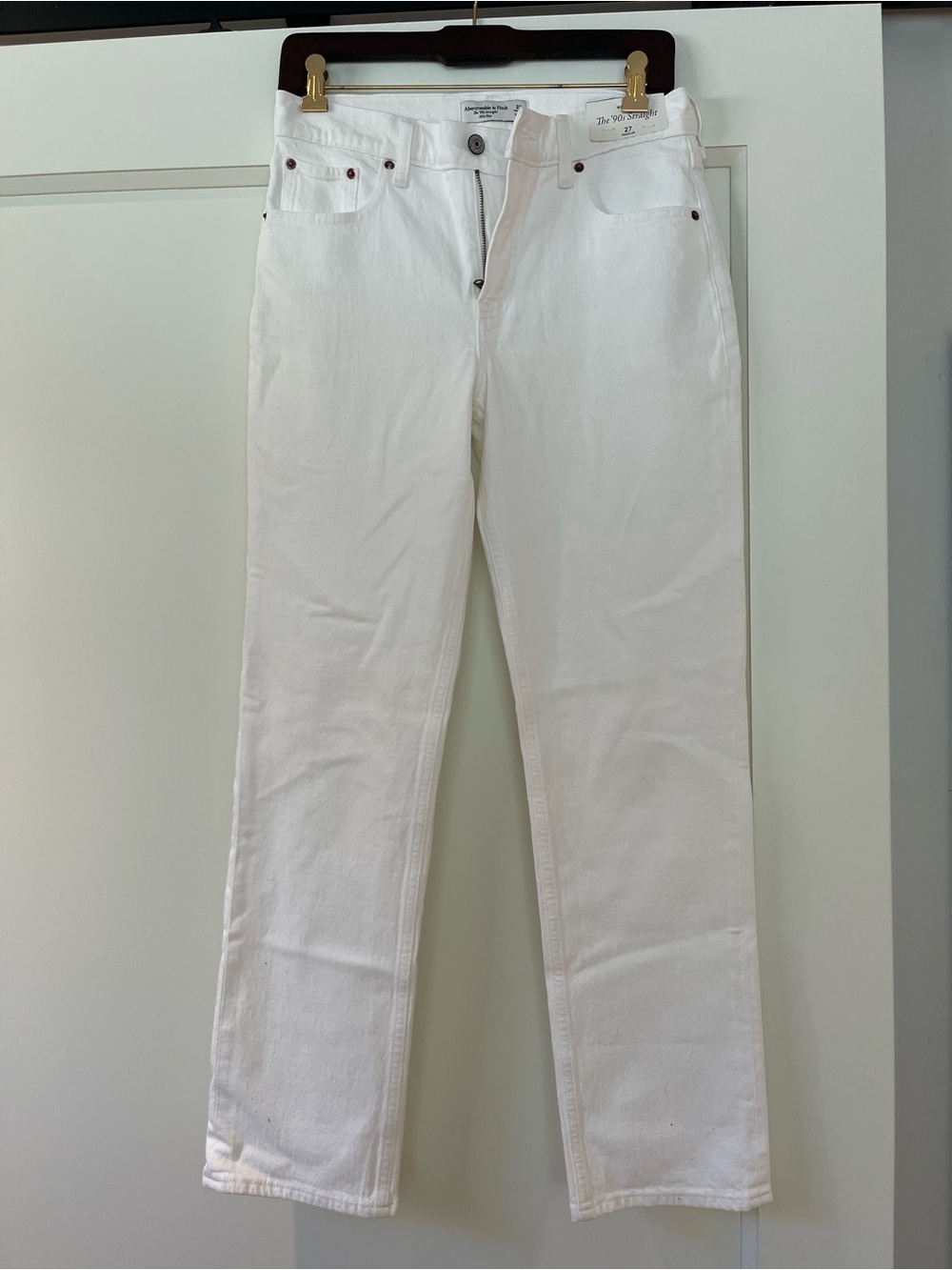 NWT Abercrombie & Fitch Straight White Women's Jeans